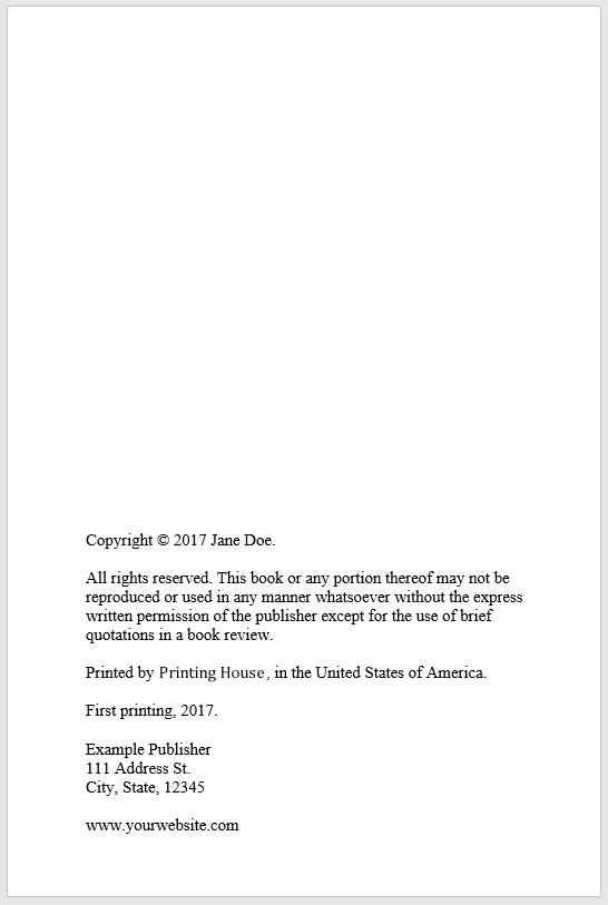 Short-copyright-page
