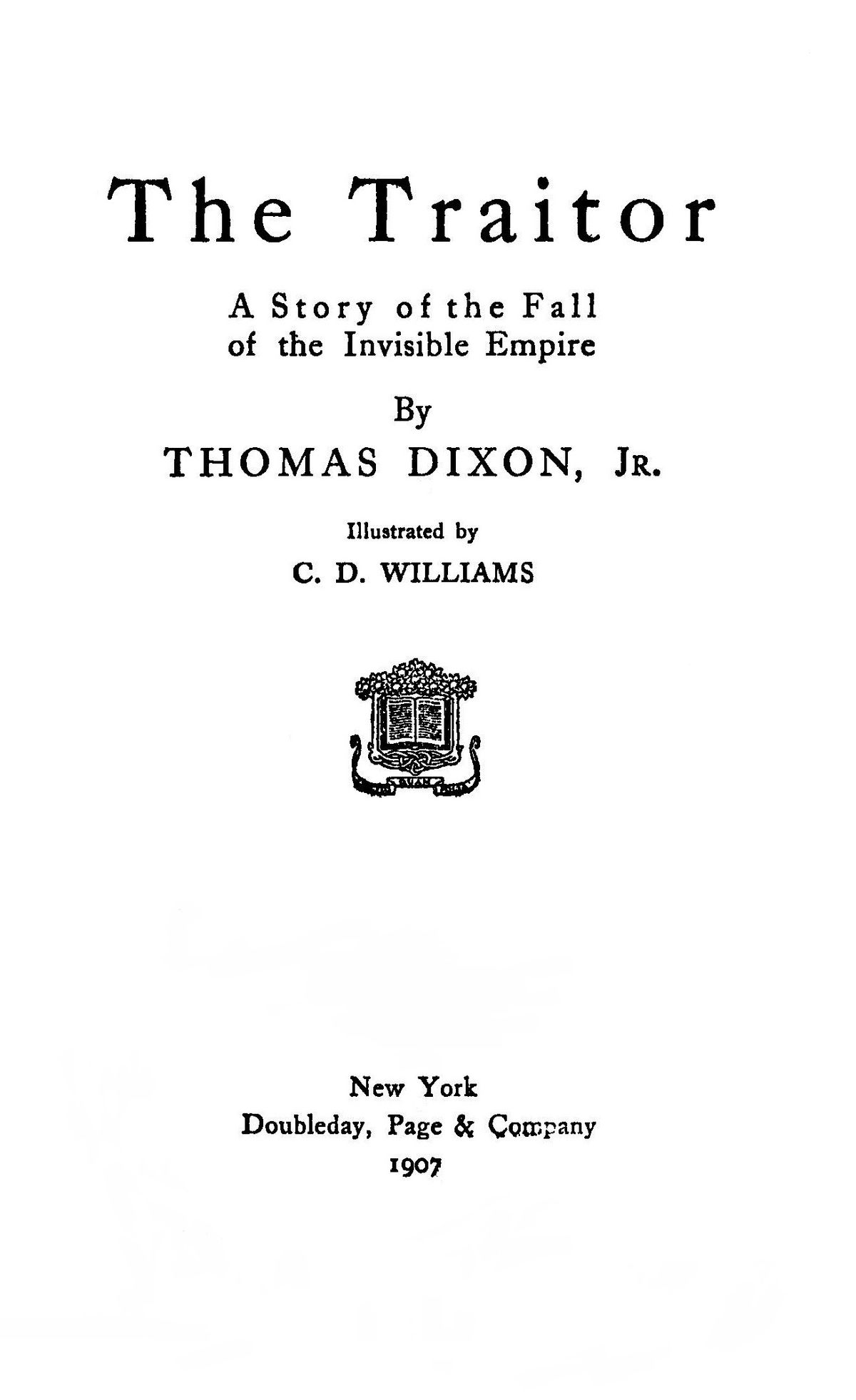 The Traitor by Thomas Dixon, Jr.