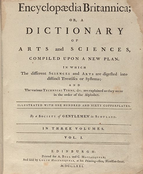 Encyclopedia Brittanica Dictionary of Arts and Sciences